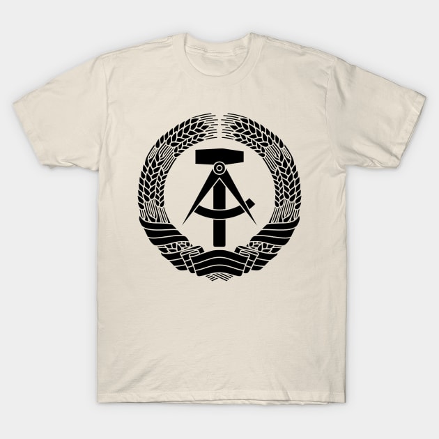 DDR coat of arms (black) T-Shirt by GetThatCar